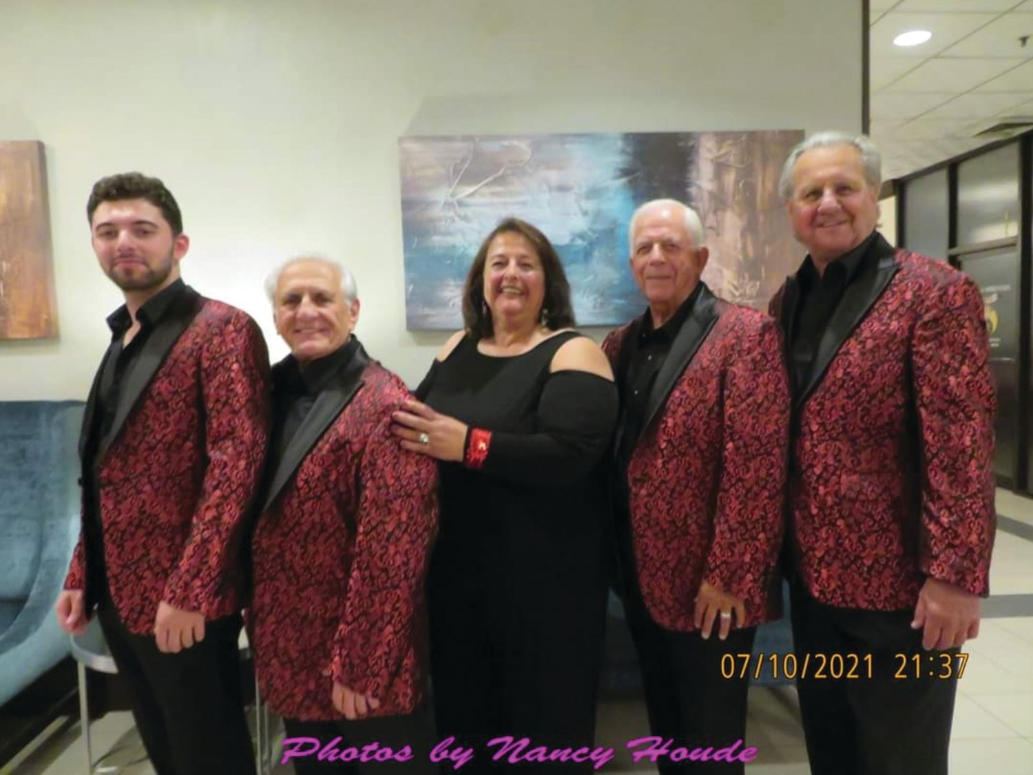 CLASSIC CAST: Ron Giorgio, Ron Iacobucci, Maria Russo, Jack Mento and Peter Coneconte will be singing their famous doo-wop and oldies songs on Saturday, March 18 during a unique fundraiser at the Santa Maria Di Prata Society hall in Cranston.